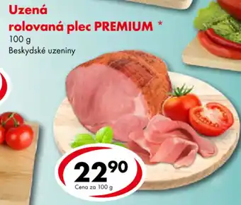 CBA Beskydské uzeniny Uzená rolovaná plec premium 100g nabídka