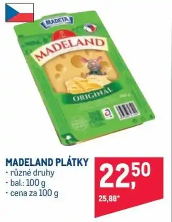 Makro madeta madeland plátky 100g nabídka