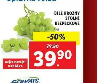 Lidl Bílé hrozny stolní bezlepckové nabídka