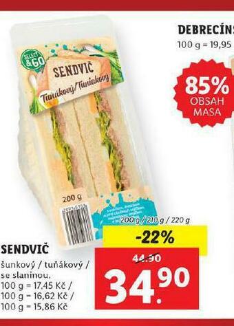 Lidl Sendvič nabídka