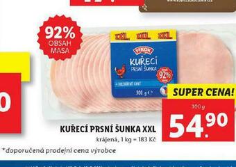 Lidl Kuřecí prsní šunka xxl nabídka