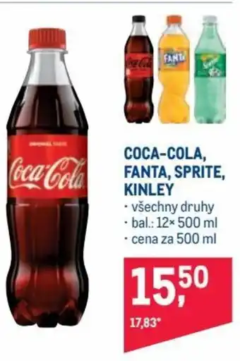 Makro coca-cola, fanta, sprite, kinley 500ml nabídka