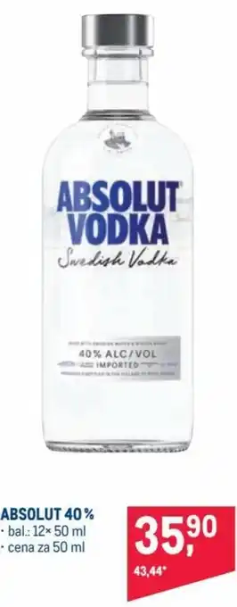 Makro absolut vodka 40% 50ml nabídka
