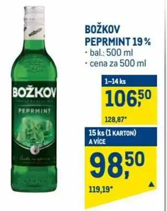 Makro božkov permint 19% 500ml nabídka