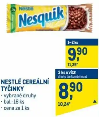 Makro nestlé cereální tyčinky 1ks nabídka