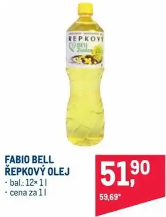 fabio bell řepkový olej 1l