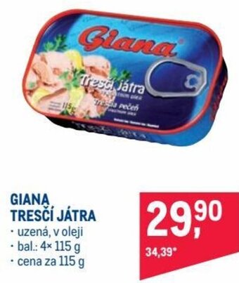 Makro giana tresčí játra 115g nabídka