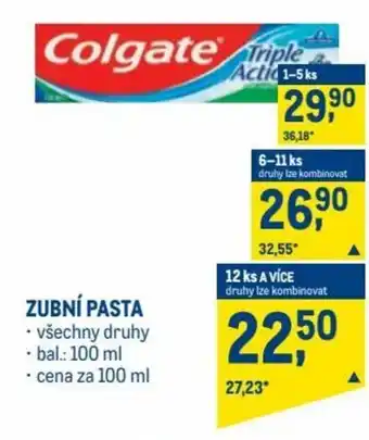 Makro colgate zubní pasta 100ml nabídka