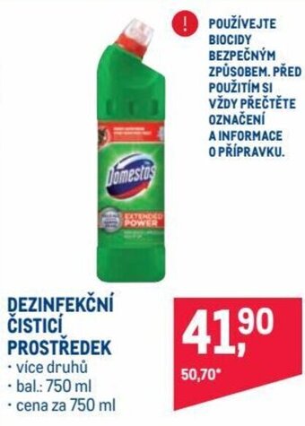 Makro domestos dezinfekční čisticí prostředek 750ml nabídka