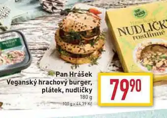 Billa Pan hrášek veganský hrachový burger, plátek, nudličky 180g nabídka