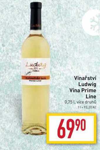 Billa Vinařství ludwig vína prime line 0,75l nabídka