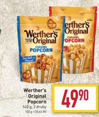 Billa Werther's original popcorn 140 g nabídka