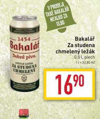 Billa Bakalář za studena chmelený 0,5l, plech nabídka