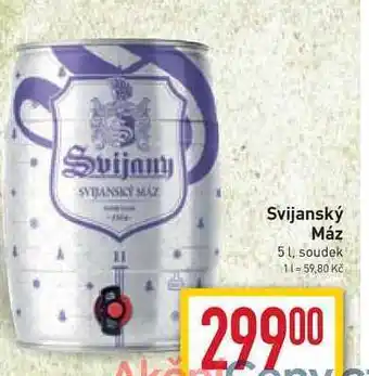 Billa Svijanský máz 5 l, soudek nabídka