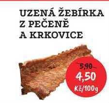RABBIT řeznictví Uzená žebírka z pečeně a krkovice, 100 g nabídka