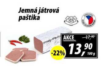 ZEMAN Jemná játrová paštika, 100 g nabídka