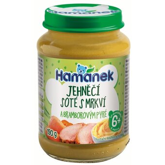 Hamánek příkrm jehněčí soté s mrkví a bramborovým pyré