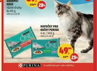 Penny Market Purina one kapsičky pro kočky nabídka