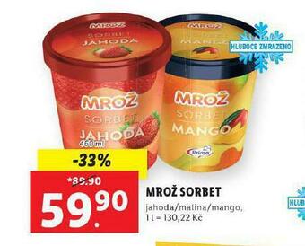 Lidl Mrož sorbet nabídka