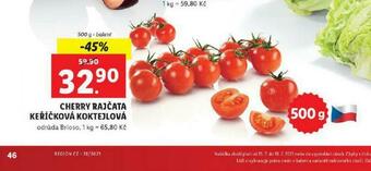 Lidl Cherry rajčata keříčková koktejlová nabídka