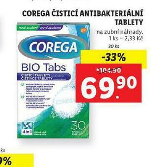 Lidl Corega čistící tablety antibakteriální nabídka