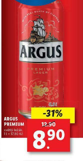 Lidl Pivo argus premium nabídka