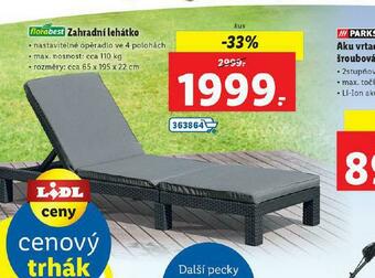 Lidl Zahradní lehátko nabídka