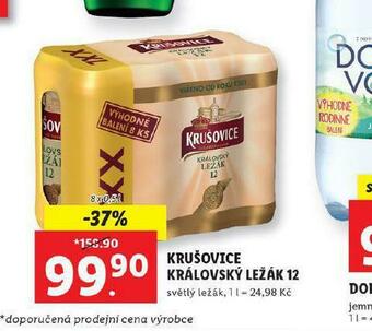 Lidl Pivo krušovice královský ležák 12 nabídka