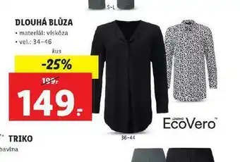 Lidl Dlouhá blůza nabídka