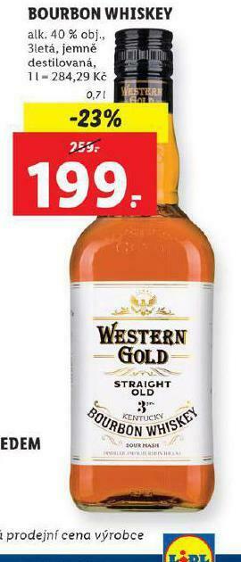 Lidl Bourbon whiskey nabídka