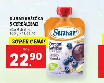 Lidl Sunar kapsička s cereáliemi nabídka