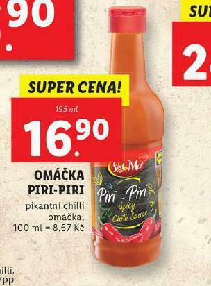 Lidl Omáčka piri-piri nabídka