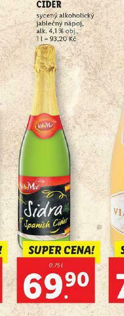Lidl Cider nabídka
