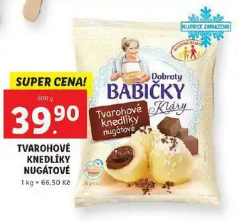 Lidl Tvarohové knedlíky nugátové nabídka