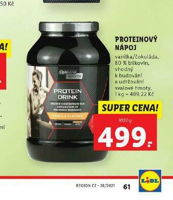 Lidl Proteinový nápoj nabídka