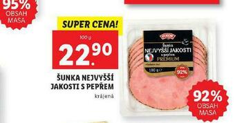 Lidl Šunka nejvyšší jakosti s pepřem nabídka