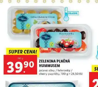 Lidl Zelenina plněná hummusem nabídka