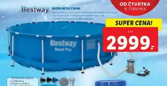 Lidl Bestway bazén metal frame nabídka