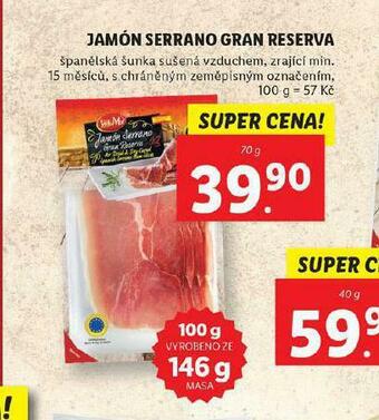 Lidl Jamón serrano gran reserva nabídka