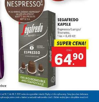 Lidl Segafredo kapsle nabídka