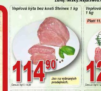 Lidl Vepřová kýta bez kosti nabídka