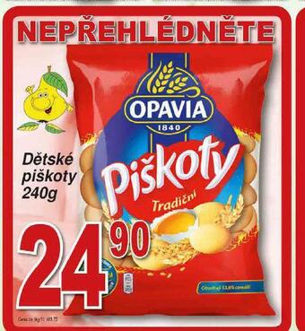 Lidl Opavia dětské piškoty nabídka