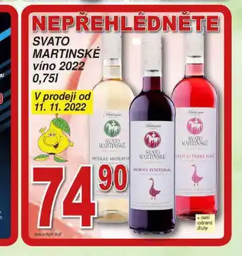 Svatomartinské víno 2022