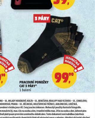 Penny Market Pracovní ponožky cat nabídka