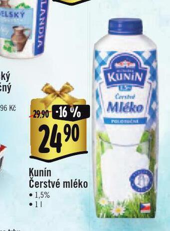 Jip Kunín čerstvé mléko nabídka