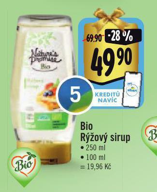 Jip Bio rýžový sirup nabídka