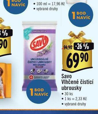 Jip Savo vlhčené čisticí ubrousky nabídka