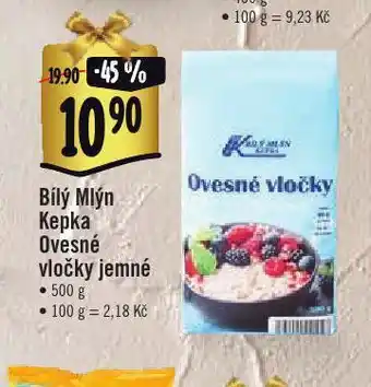 Jip Bílý mlýn kepka ovesné vločky nabídka