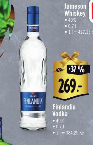 Jip Finlandia vodka nabídka