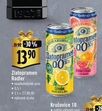 Jip Zlatopramen radler nabídka